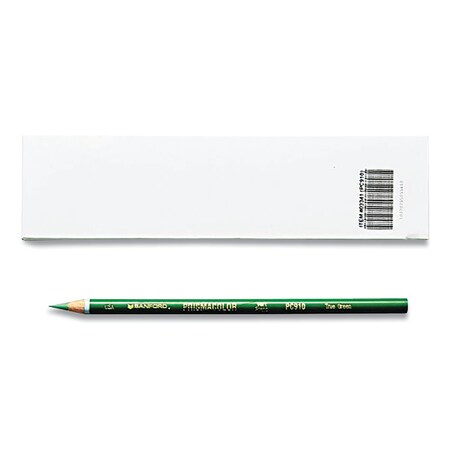 Prismacolor Premier Colored Pencil, 3 mm, 2B (#1), True Green Lead, True Green Barrel, 12PK SAN3341